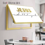 Иисус настенный измерительный ящик, декоративная живопись, современный минималистский Христос, подвесная картина, блокирующая коробка, креативная роспись стен ресторана без перфоратора