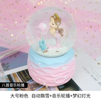 Розовая рыба (самообладающая снежинка+вращение музыки+свет)