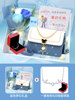 Blue gift box, necklace, bag, silver 925 sample