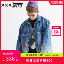 XXXTRENTA denim thin jacket mens spring and autumn jacket casual clothes trend ins couple Korean version