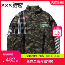 XXXTRENTA jacket boys spring and autumn 2021 new denim camouflage jacket casual handsome loose