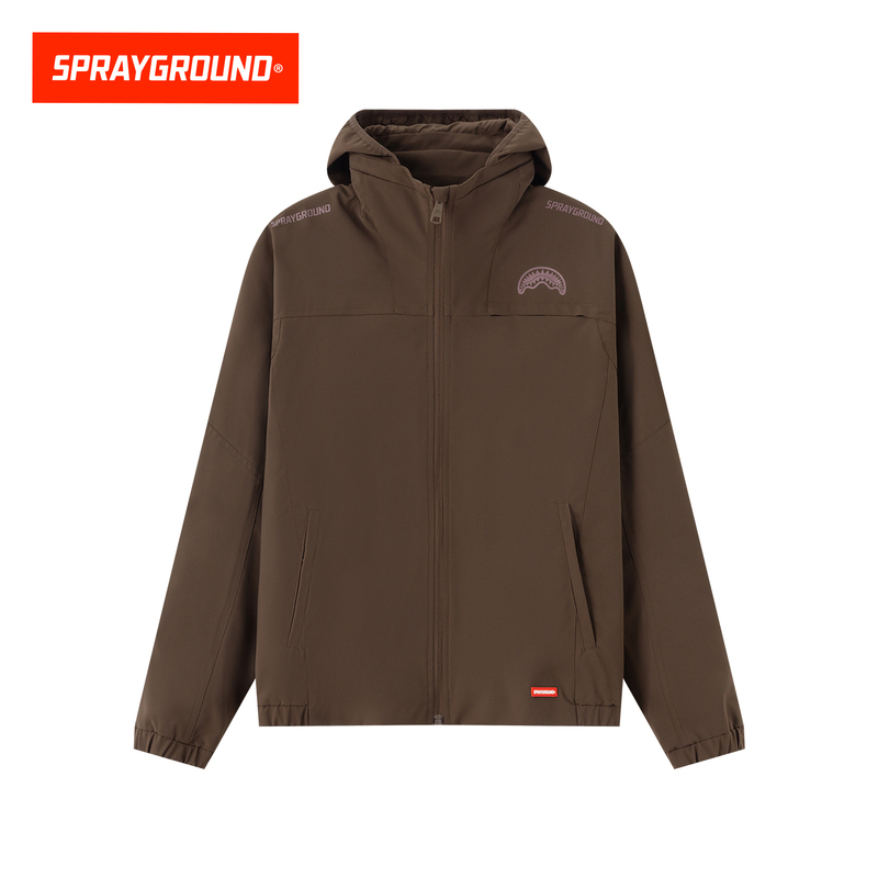 Sprayground Shark Mouth Outdoor Hooded Jacket Men's Spring and Autumn Trendy Loose Casual Jacket