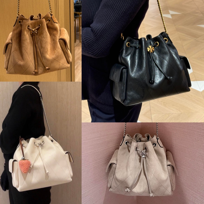 Tb Women's Bag New Charlie Bag Bucket Bag Casual Fashion Bag Chain Commuter Shoulder Bag Fashionable Crossbody Bag