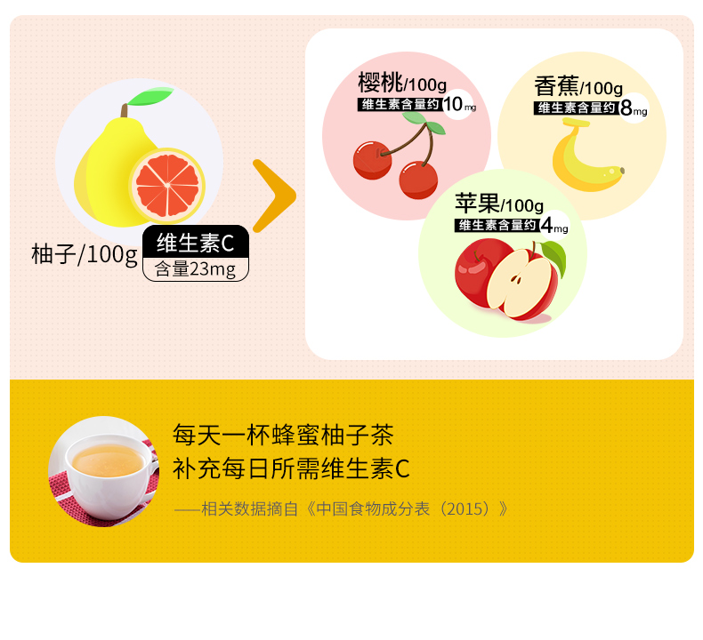 众德 蜂蜜柚子/柠檬茶 500g 图7