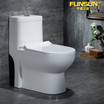 Direct-flush large-caliber toilet household toilet flush toilet anti-blocking in-line water-saving toilet