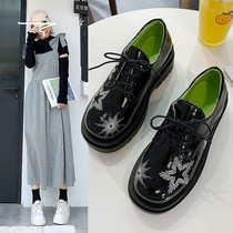 British style small leather shoes womens 2021 New Japanese thick soled uniform shoes autumn retro muffin jk womens shoes