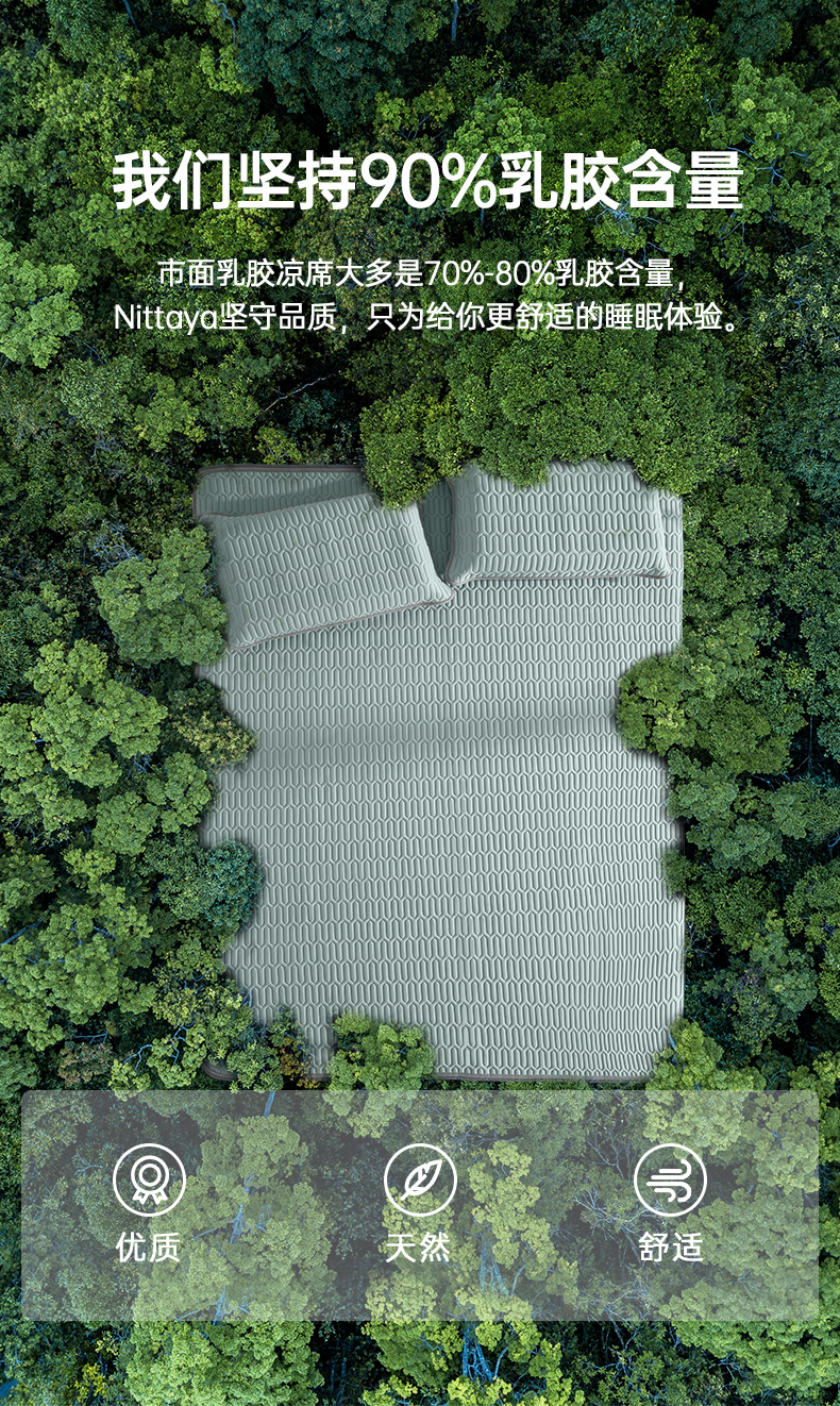 泰国进口 nittaya 云母冰丝系列 乳胶凉席 图6