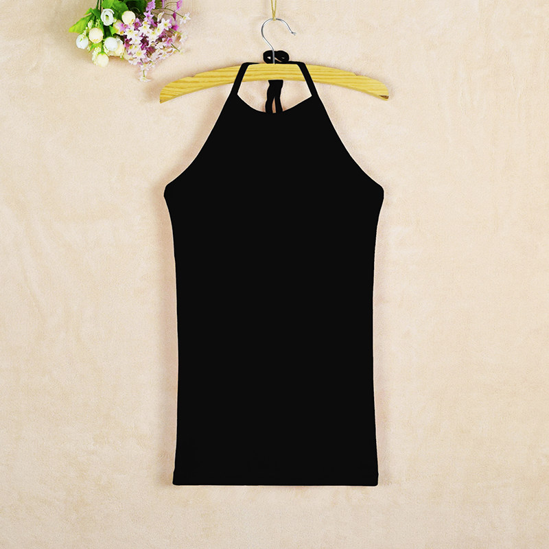 Abdominal style hanging neck lace sling female pure cotton inner vest small vest original classical high-neck backless corset