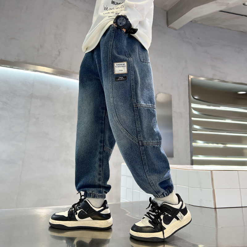 Boys' Jeans Spring and Autumn 2026 New Children's Pants Spring Wear for Older Kids Stylish Boys' Casual Long Pants Trendy Boys' Jeans Spring and Autumn 2026 New Children's Pants Spring Wear for Older Kids Stylish Boys' Casual Long Pants Trendy