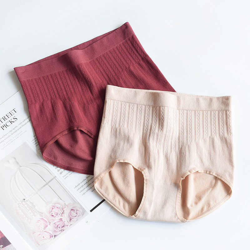 Mid-Waist Meat Color Large Red Collection Abdominal glutes Hip Seamless Briefs Lady Pure Cotton Crotch Breathable Comfort Pants Head Modale