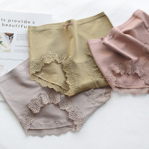 New modal mid-waist hip seamless underwear women comfortable beige cotton bottom gear triangle pants big lace edge