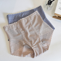 Summer thin micro-belly lace middle high waist lift hip bag hip underwear women sexy breathable breifs 100% cotton crotch