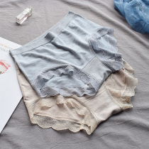 Cream thin hip seamless panties Light double crotch mid-waist Modal briefs comfortable lace