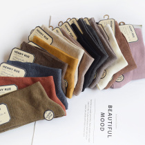 Autumn and winter pure color rubber band mouth wide edge Foundation middle tube womens socks students Black and White Joker Street beauty socks tide socks Japanese series