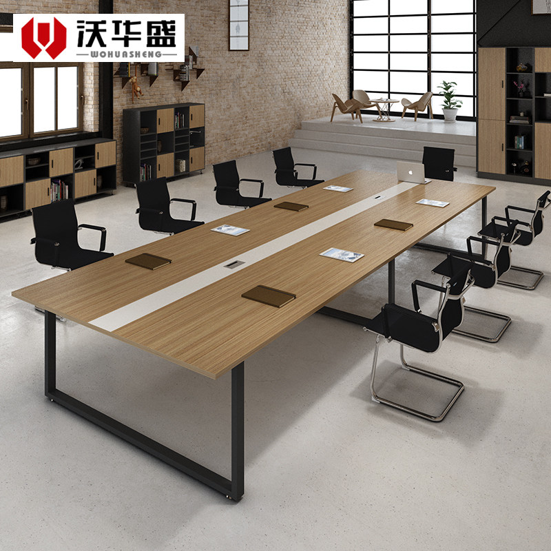 Office furniture large and small office room table and chairs long table bench minimalist modern steel wood training square