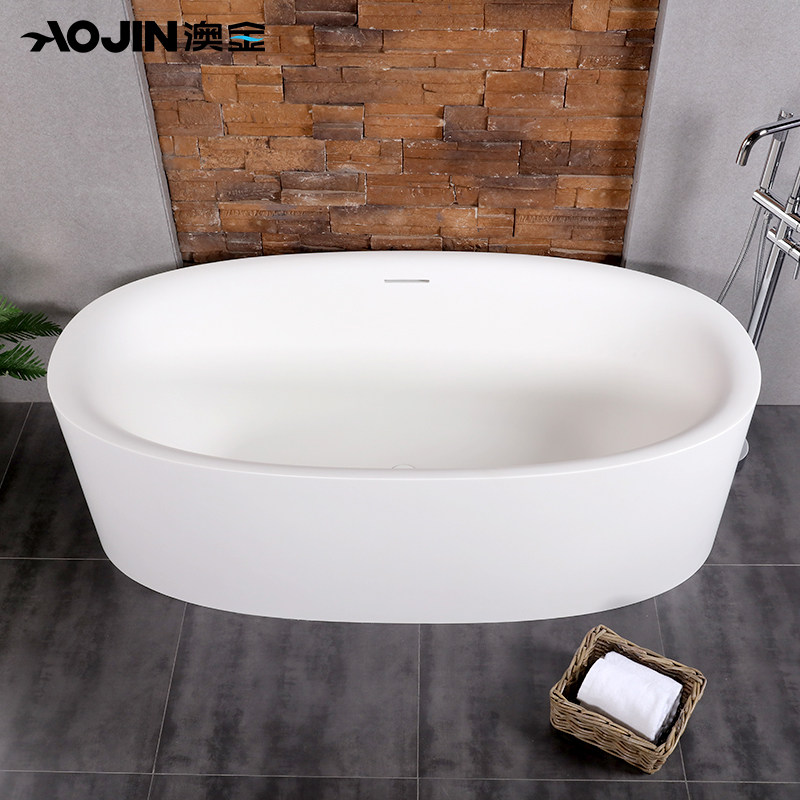Australian Gold Eurostyle Fashion Artificial Stone Independent bathtub 1 7 m Round Runway Comfortable Type Bathtub Hotel Adult Online Red