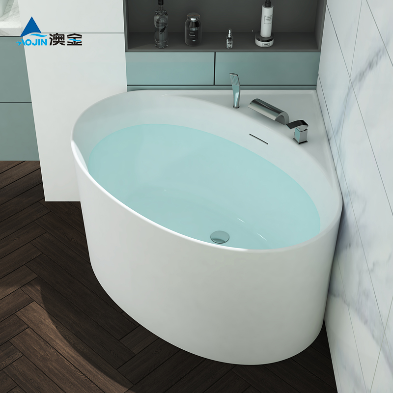 Australian Gold Acrylic Bathtub Small Family Type Triangle Sector Home Corner 1 m Normal Independent Bathtub Basin