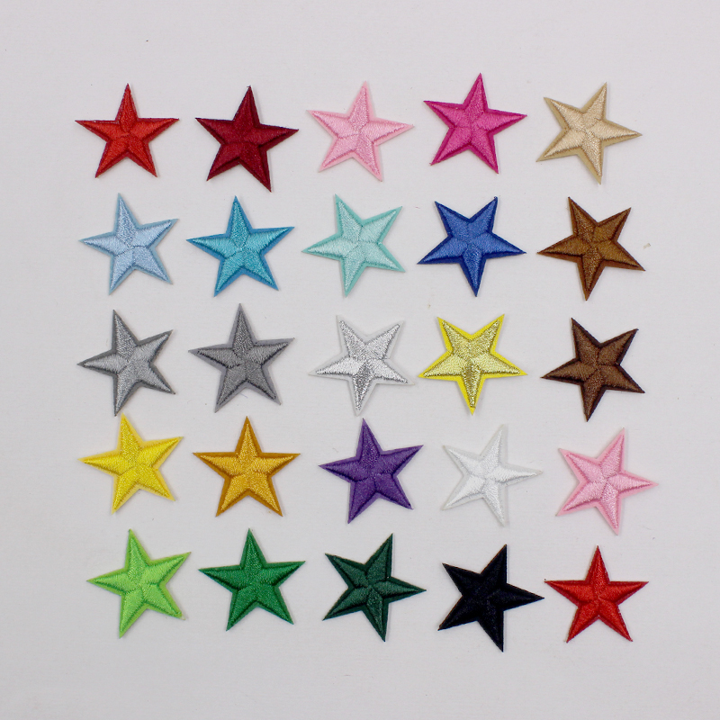 Five-Pointed Star Fabric Patch for Clothes, Pants, down Jacket Decoration, Repair Small Holes, Iron-On Applique, Star Embroidery Patch Five-Pointed Star Fabric Patch for Clothes, Pants, down Jacket Decoration, Repair Small Holes, Iron-On Applique, Star Embroidery Patch