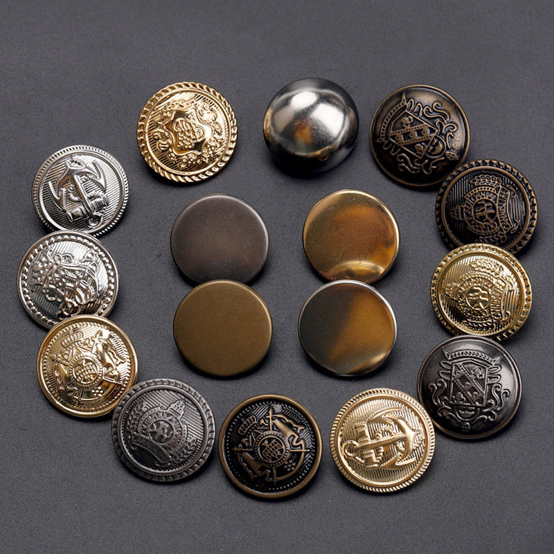 Metal copper leather buckle retro large clothes button Wind Coat Jacket Decoration for Male And Female Sweater Fashion Round 100 Buckle