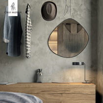 Toilet wall-mounted mirror home bedroom cosmetic mirror creative wall fitting mirror Net red bathroom hanging wall mirror