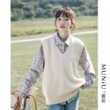 Японский трикотажный жилет, осенний