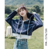 Короткая весенняя толстовка с капюшоном, хлопковая куртка, лонгслив для отдыха, тренд сезона, оверсайз