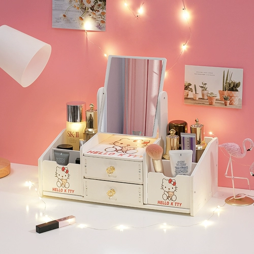 Настольное милое зеркало для школьников, портативная коробка для хранения