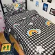 Cô gái bộ đồ giường trái tim dễ thương ký túc xá ba mảnh in tấm chăn đôi sinh viên đại học bốn mảnh 1,5 mét - Khăn trải giường