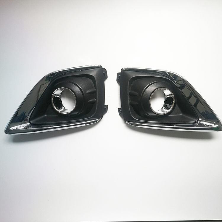 Angkowi fog light frame 14-19 front fog lampshade anti-fog light frame plated decorative frame with bright strip Aung Kowie