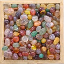 50 grams of all-natural non-dyed colorful agate Buddhist offering Manza Mandaman tea Luo hidden treasure bottle broken gems