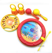 Jinbao Matin Teach Instrument musical Baby Sand Hammer Bell Pan For Clapping Sound Waves Drum Mic for Early Education Puzzle Music Class Teaching Aids