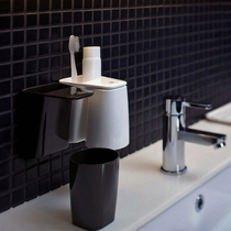 Toothbrush holder Nordic toothbrush cup set Bathroom suction wall toothbrush holder Wall-mounted brushing cup Mouthwash cup