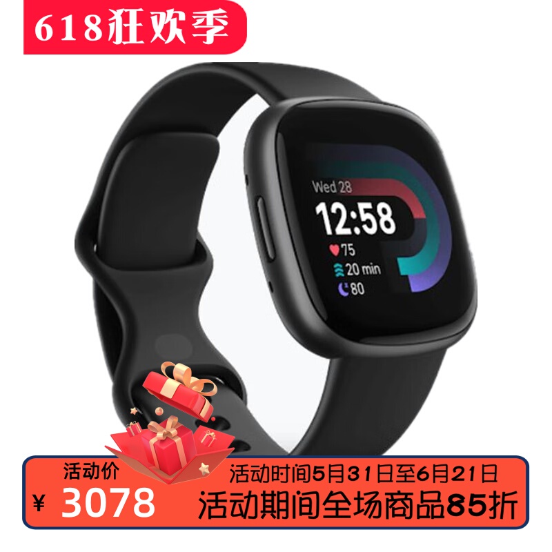 Fitbit/Lohuo Versa 4 Bluetooth Smart Watch Heart Rate Blood Oxygen Sleep Monitoring Thin and Light Gps Positioning