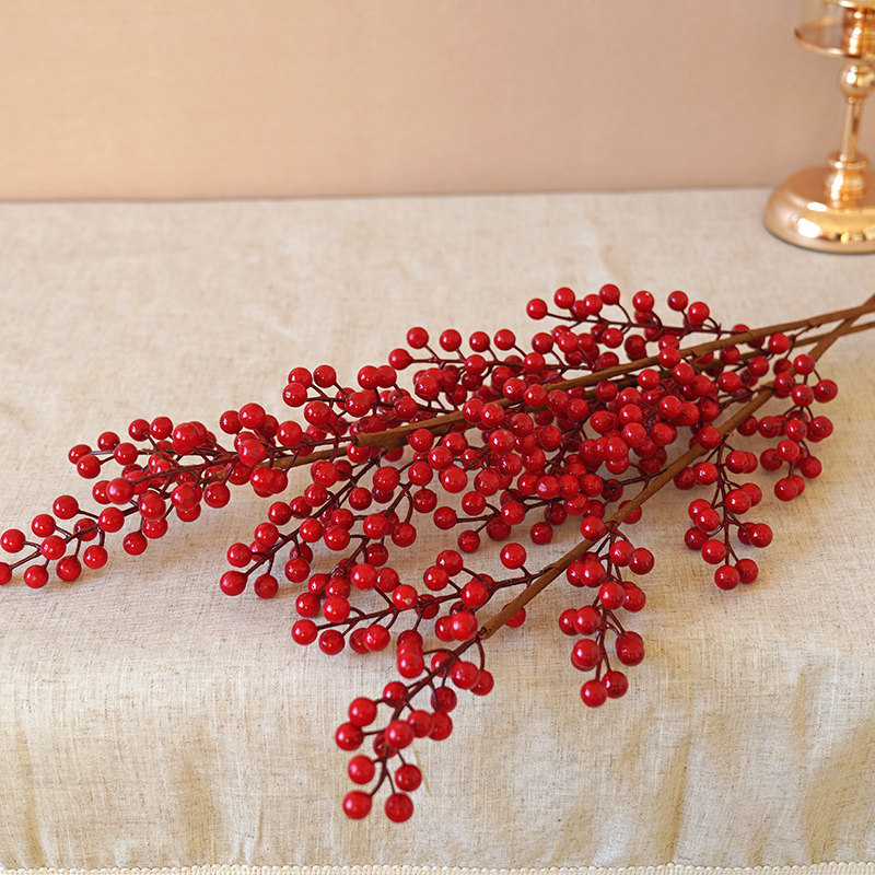 Red Berries Fruits Red Fruits Red Fruits Red Fruits Red Fruits Red Fruits Red Fruits Red Fruits Red Fruits Red Fruits Red Fruits Red Fruits Red Fruits Red Fruits Red Fruits Red Fruits Red Fruit Table Decoration for Lunar New Year Flowers Living room fake flower