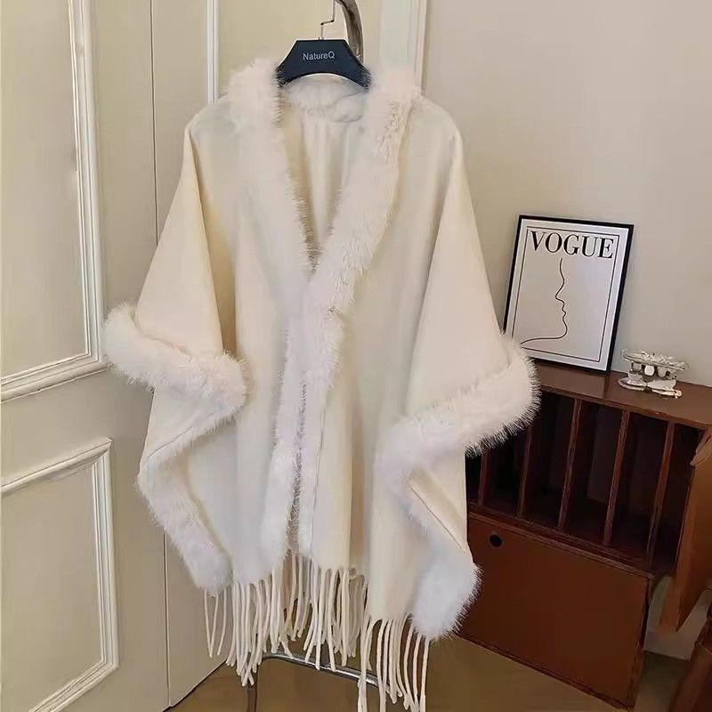 Cape Shawl Bridal Wedding Dress Fur Shawl Coat Engagement Dress Cheongsam Outerwear Wedding Warm Shawl Thickened Version Cape Shawl Bridal Wedding Dress Fur Shawl Coat Engagement Dress Cheongsam Outerwear Wedding Warm Shawl Thickened Version
