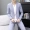 Bộ đồ giữa nam tay dài 2019 xuân hè trắng trẻ trung phù hợp với phiên bản Hàn Quốc hoang dã của thủy triều hai mảnh tự tu - Suit phù hợp blazer nam