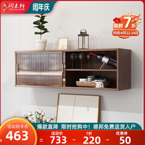 Solid Wood Kitchen Hanging Cabinet Wall Cabinet Dining Room Dining Room Shelkers Cabinet Balcony Bath Cabinet Lockers Hanging Wall Nordic Wind