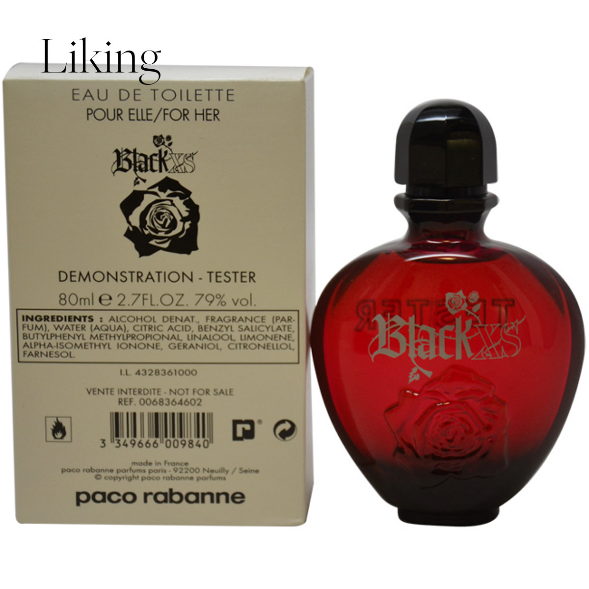 paco rabanne Black XS 女士淡香水EDT 75ml 惊艳诱惑性感香氛