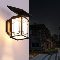 Solar wall lamp home outdoor waterproof garden light LED wall lamp outdoor terrace wall light new Chinese door light