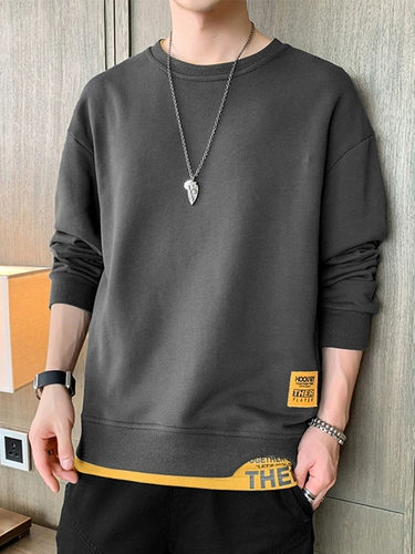 Мужской спортивный лонгслив, футболка, штаны, рубашка, осенний