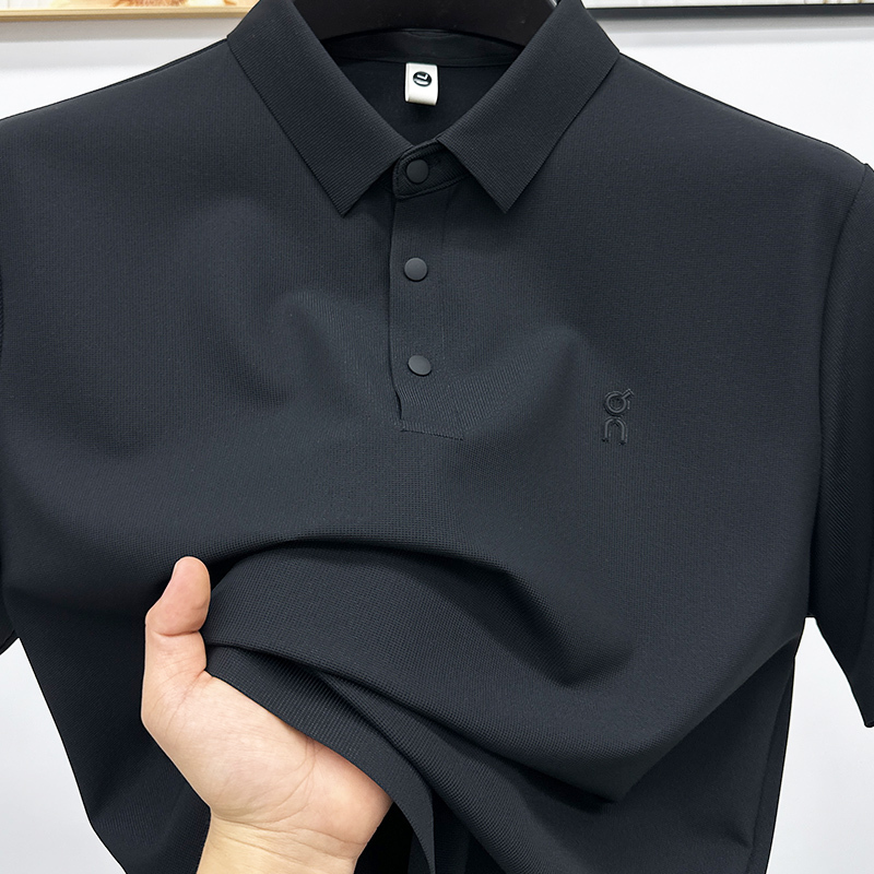 Light Luxury Short-Sleeved Men's Summer T-Shirt, Solid Color Lapel, Young and Middle-Aged Polo Shirt, Stylish and Fashionable Half-Sleeved T-Shirt Top Light Luxury Short-Sleeved Men's Summer T-Shirt, Solid Color Lapel, Young and Middle-Aged Polo Shirt, Stylish and Fashionable Half-Sleeved T-Shirt Top