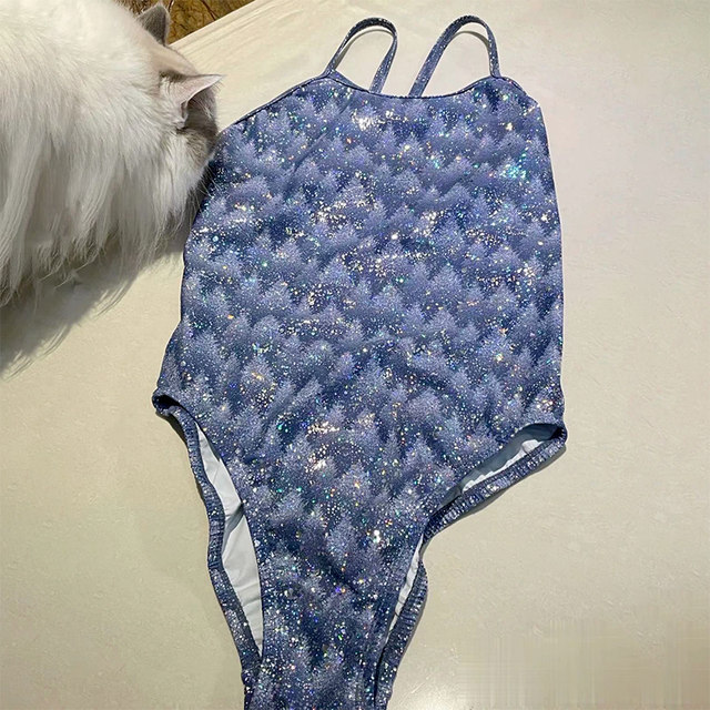 Aimuhu swimsuit ສາມຫຼ່ຽມຂອງແມ່ຍິງຫນຶ່ງສິ້ນການແຂ່ງລົດມືອາຊີບການຝຶກອົບຮົມຂະຫນາດກາງ slit ບາງສາຍຄົນອັບເດດ: ຊ້ໍາສີຟ້າ cedar swimsuit