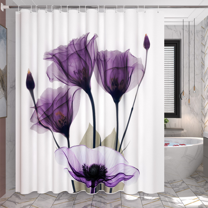 Makeup Room Bath Curtain Suit Free From Stiletto Bathroom Partition Window Waterproof Thickened Door Curtain Shower Polyester Fiber Hanging Curtain