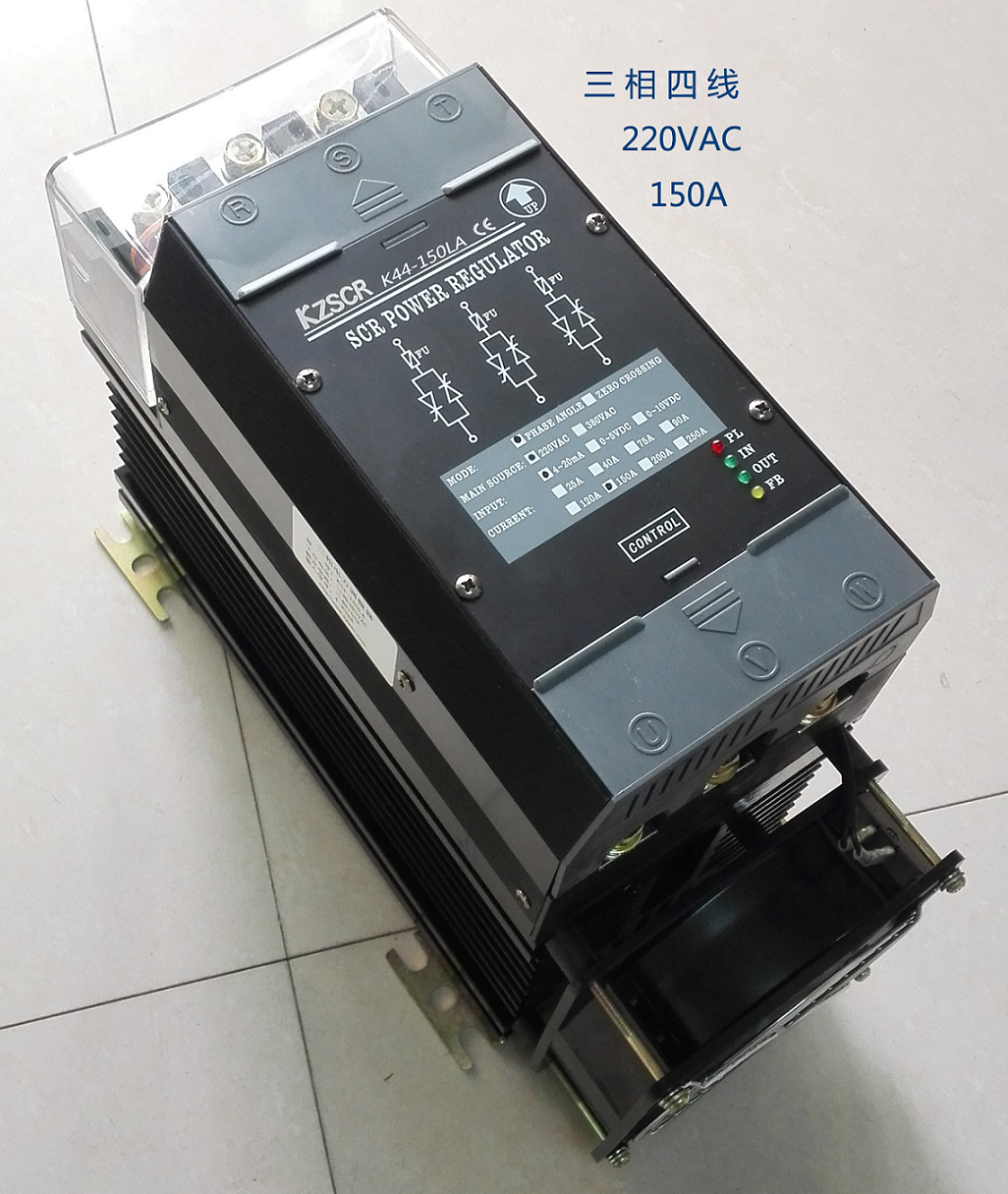 Shenzhen Pinsent KZSCR semiconductor control rectifier three-phase four-wire voltage power adjustment regulator K44-150LA 150A