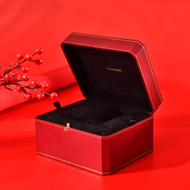 Red Original Store Watch Box, White and Blue Balloon Tank Santos Bathtub Key Series Watch Storage Box