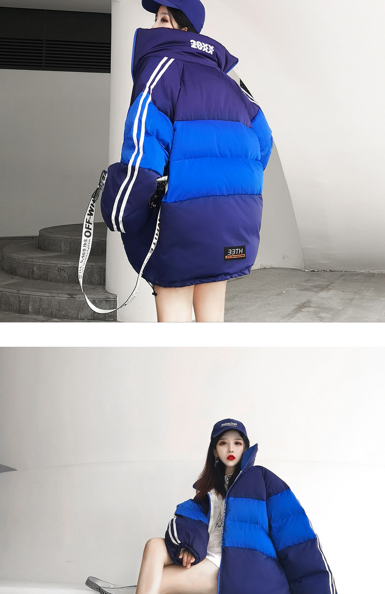Freamve bên ngoài lạnh xuống áo khoác cotton hà mã hip hop thủy triều nam và nữ cặp vợ chồng với bộ đồ cotton giản dị áo the north face