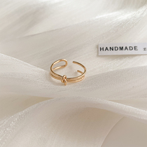 Exquisite light luxury cold wind metal open ring niche exaggerated design fashion ins tide retro ring personality