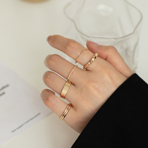 Sopper ring ring set ins cold style fashion personality 2021 new niche design ring retro light luxury