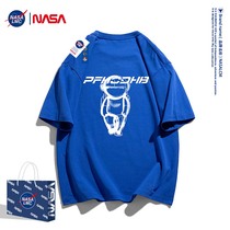 NASA Joint Men T-Shirt Short Sleeve Summer Loose Trend Half Sleeve 100 Hitch New Ins and Compassionate Clothes