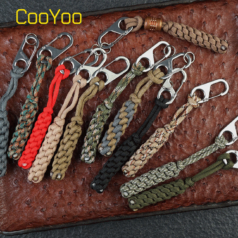 CooYoo CoolIe Parp6 Paracord Braided Pendant Flashlight Tool Pliers Knife Pendant Keychain Tail Pendant